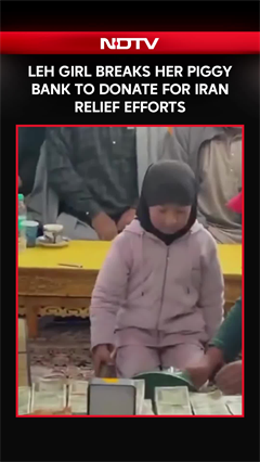 Video: Leh Girl Breaks Piggy Bank to Help Iran, Emotional Gesture Wins Hearts