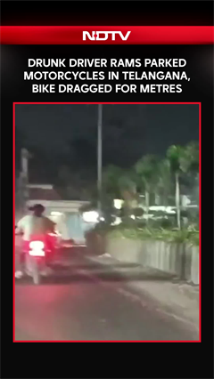 Drunk Driver Rams Parked Motorcycles In Telangana, Bike Dragged For Metres