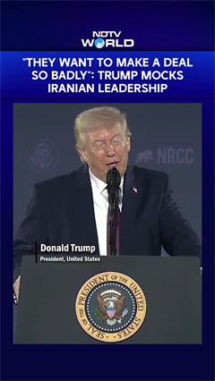 "They Want To Make A Deal So Badly": Trump Mocks Iranian Leadership