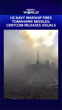 CENTCOM Releases Visuals Of USS Frank E. Petersen Jr. Launching Tomahawk Missiles