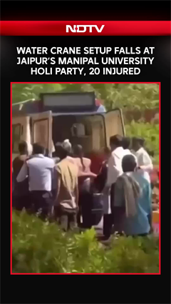 Holi 2026 | Water Crane Setup Falls At Jaipur's Manipal University Holi Party, 20 Injured
