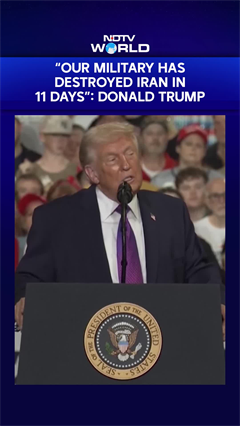 "Our Military Has Destroyed Iran In 11 Days": Donald Trump