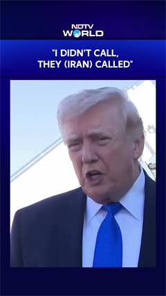 "I Didn't Call, They (Iran) Called": Donald Trump On Talks With Iran
