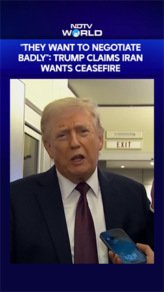 "They Want To Negotiate Badly":  Trump Claims Iran Wants Ceasefire