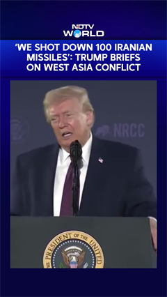 Iran War | Trump Briefs On West Asia Conflict: "We Shot Down 100 Iranian Missiles"