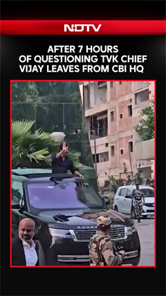 Video: After 7 hours of questioning TVK Chief Vijay leaves from CBI HQ
