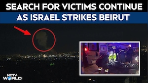 Israel Attack | Emergency Workers Search For Victims As Israeli Airstrikes On Beirut Continue
