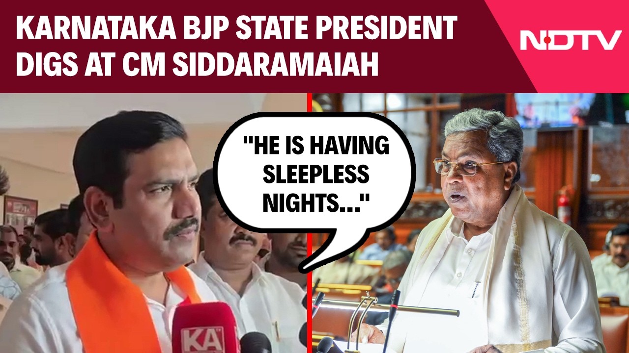 Karnataka News | BJP State President Digs At CM Siddaramaiah: "He Is Having Sleepless Nights&hellip;"
