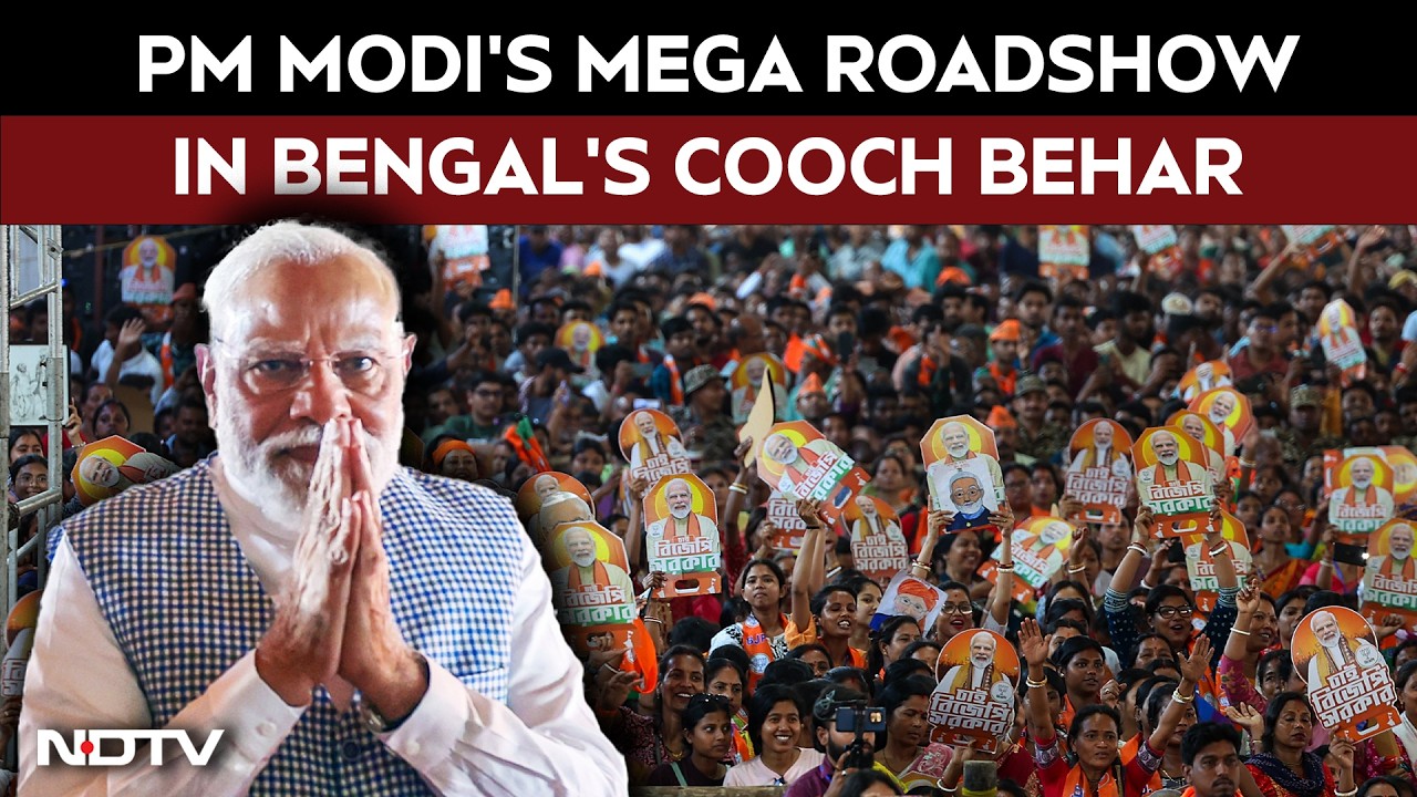 PM Modi's Grand Roadshow In Bengal’s Cooch Behar