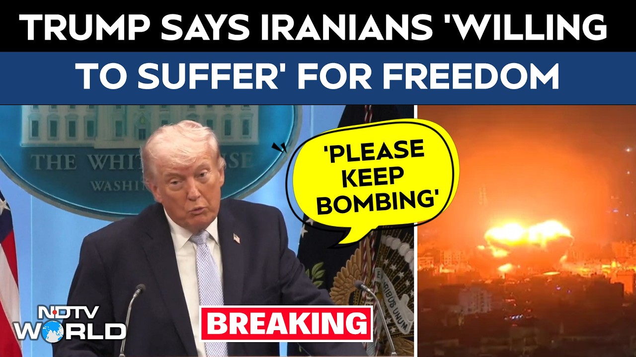 'Please Keep Bombing': Trump Says Iranians 'Willing To Suffer' For Freedom