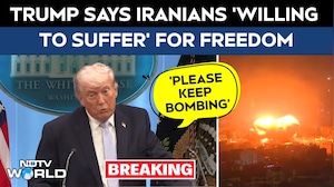 'Please Keep Bombing': Trump Says Iranians 'Willing To Suffer' For Freedom