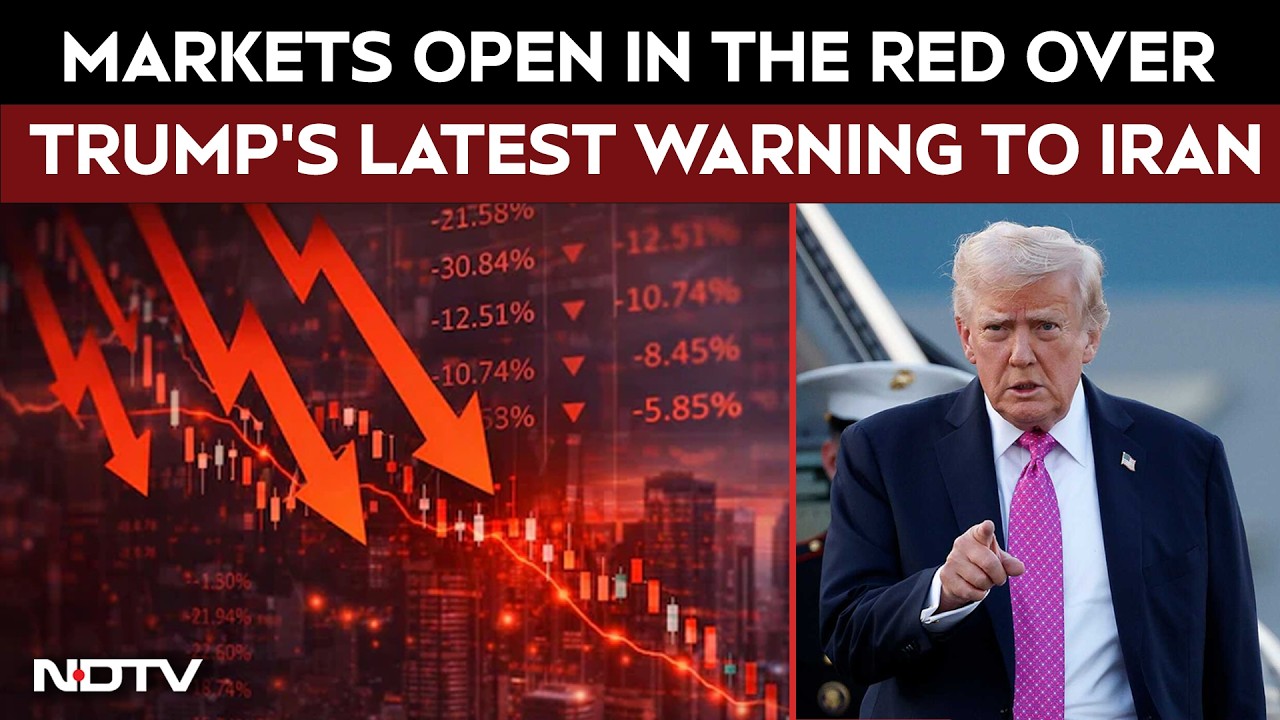 Sensex, Nifty Open In The Red After Trump's Latest Warning To Iran