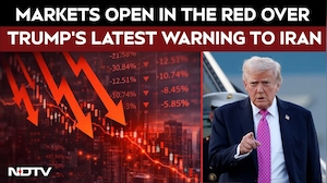 Sensex, Nifty Open In The Red Over Trump's Latest Warning To Iran