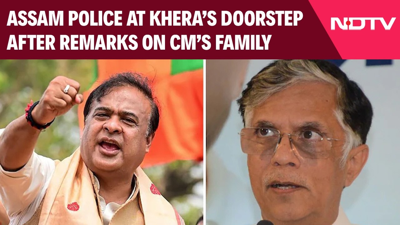 Video: Pawan Khera News | Assam Cops At Khera's Home Amid Himanta Sarma's Wife's Passport Row