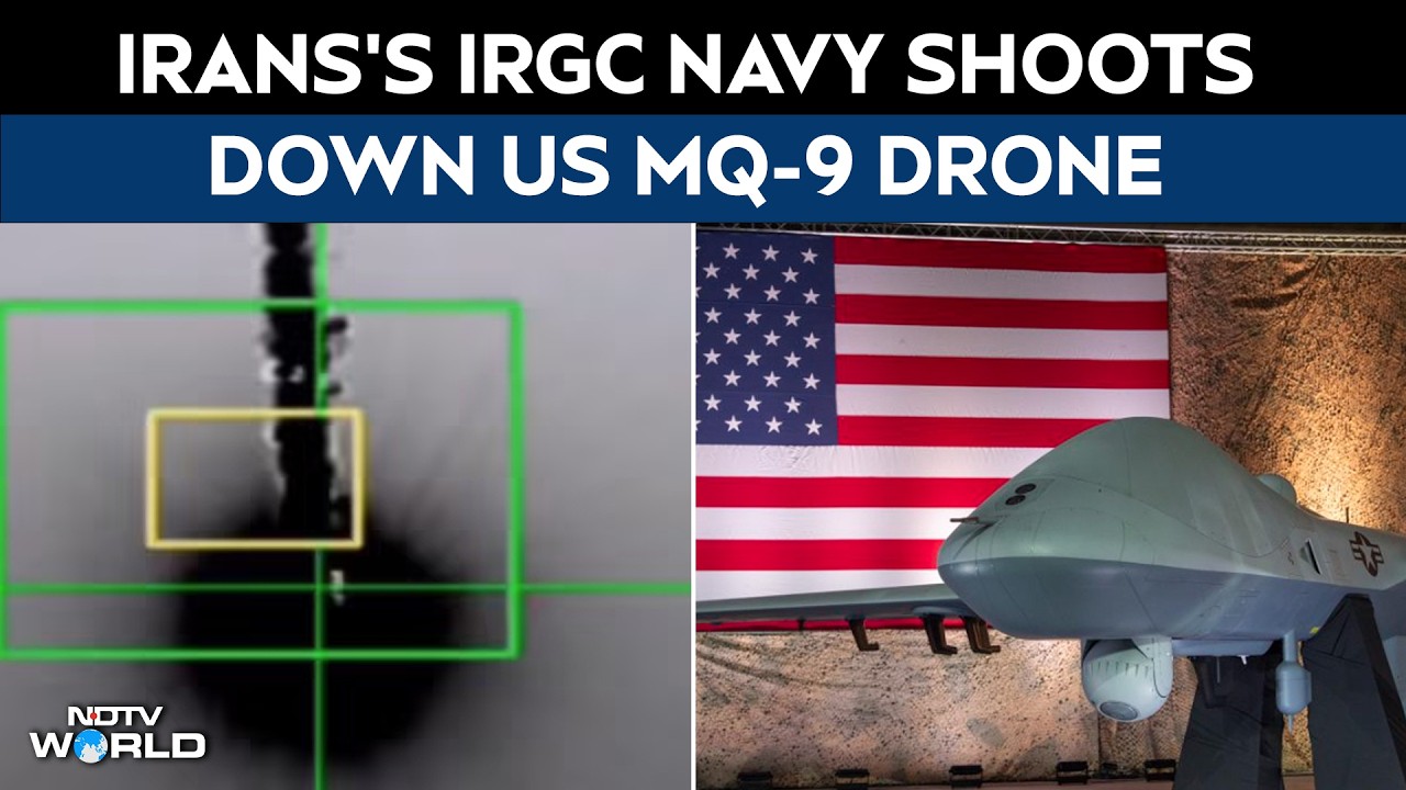 US Iran War | IRGC Downs US MQ-9 Drone Over Qeshm Island, Tensions Rise In Strait Of Hormuz