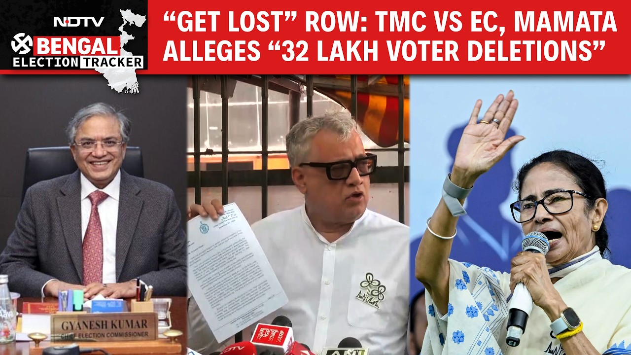 Bengal Election News | Mamata Alleges “32 Lakh Voter Deletions”, “Get Lost” Row: TMC vs EC