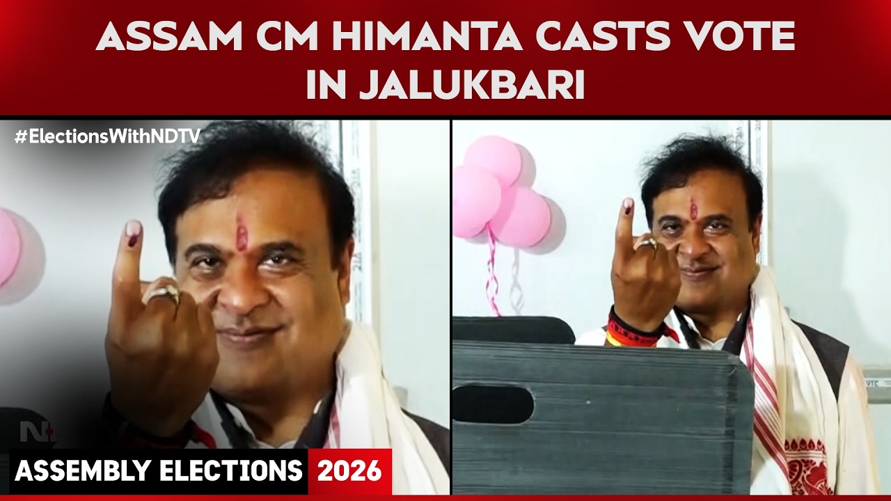Assam CM Himanta Casts Vote In Jalukbari, Seeks Third Straight Term