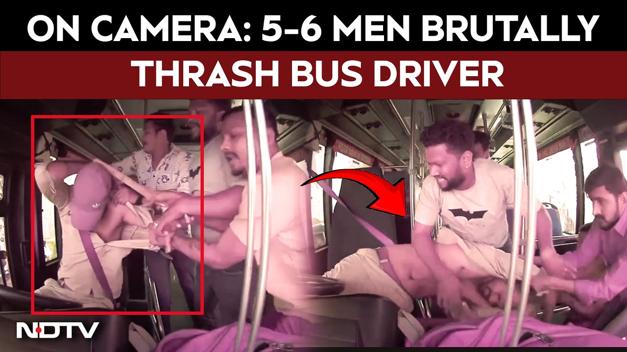 On Camera: Road Rage Caught On Cam: Bus Driver Thrashed In Thane
