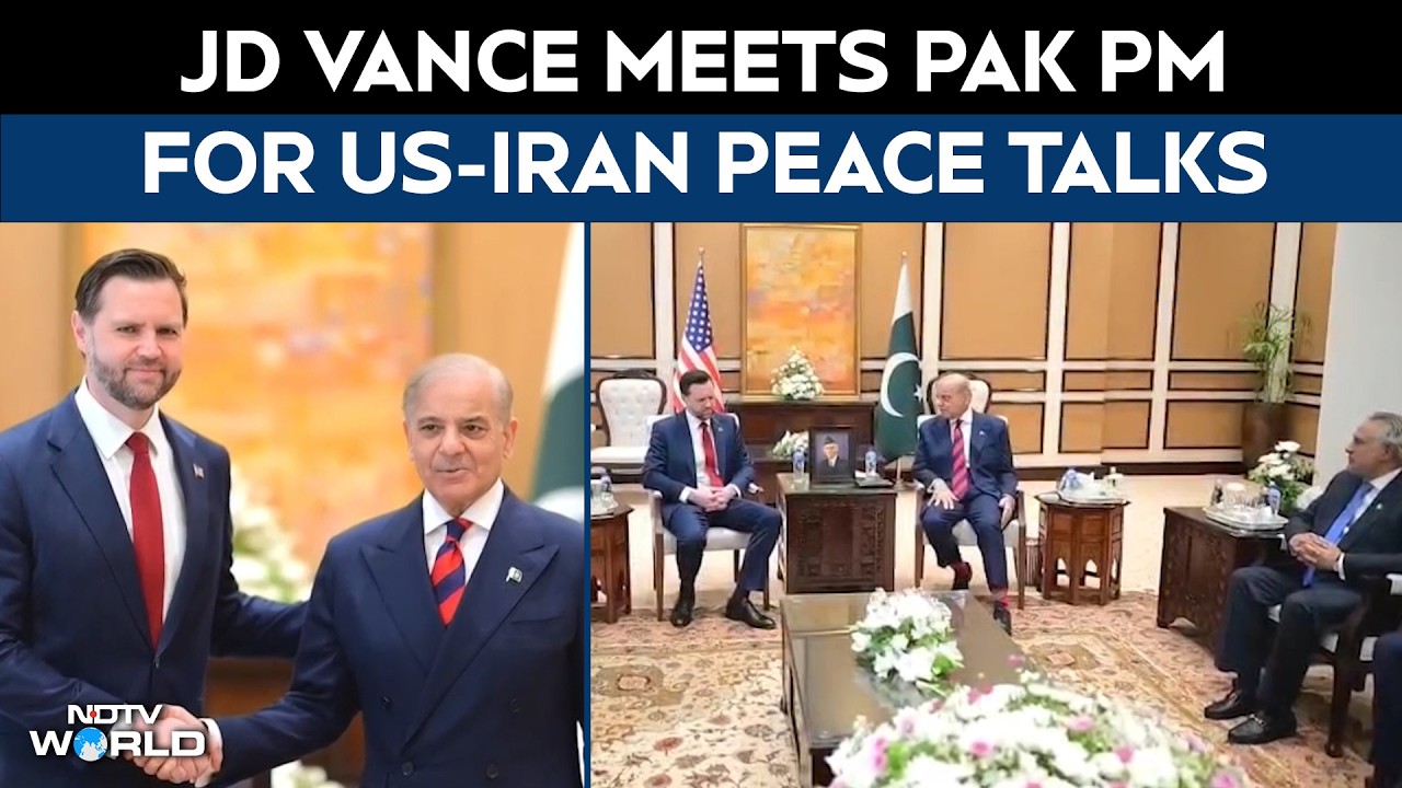US Iran Ceasefire | JD Vance Meets Pak PM Shehbaz Sharif In Islamabad For US-Iran Peace Talks