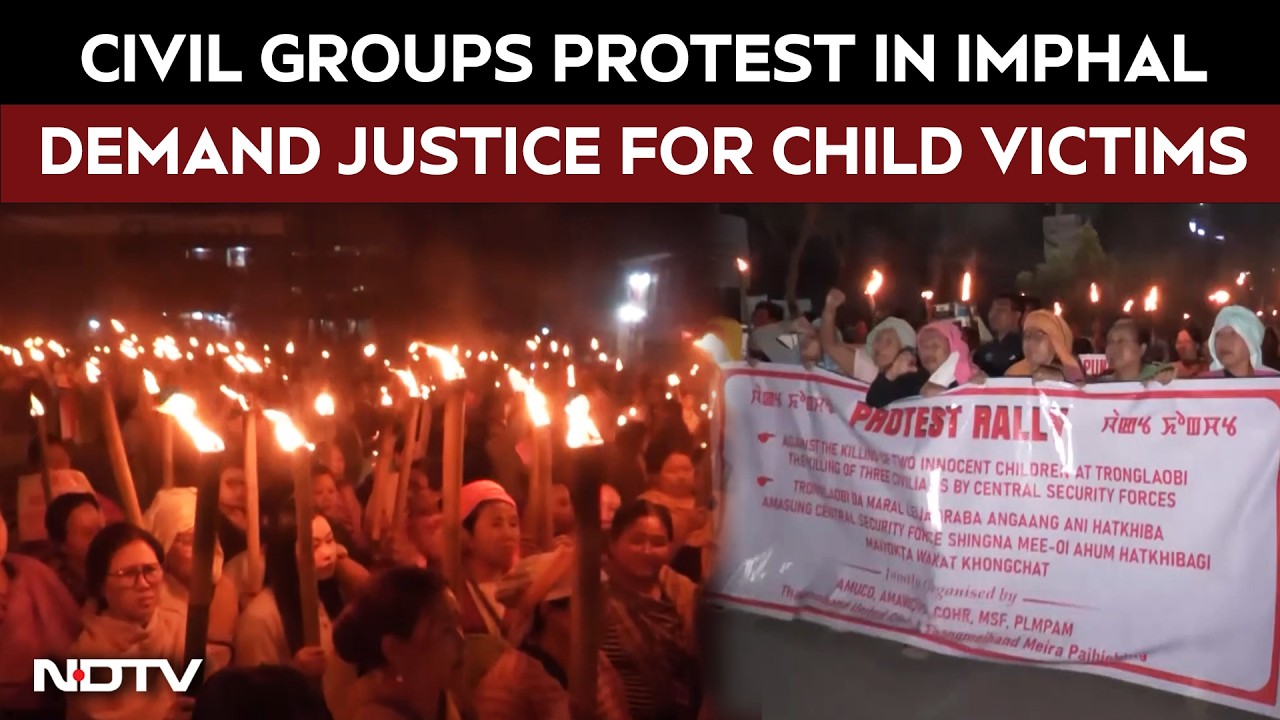 Manipur Latest News: COCOMI, Civil Groups Protest In Imphal Demanding Justice For Child Victims