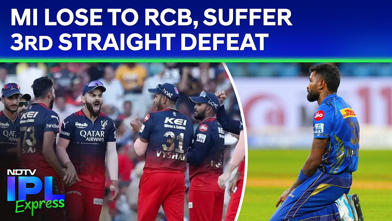 IPL 20226 | MI vs RCB Highlights: Mumbai Indians Lose To RCB By 18 Runs, Suffer 3rd Straight Defeat