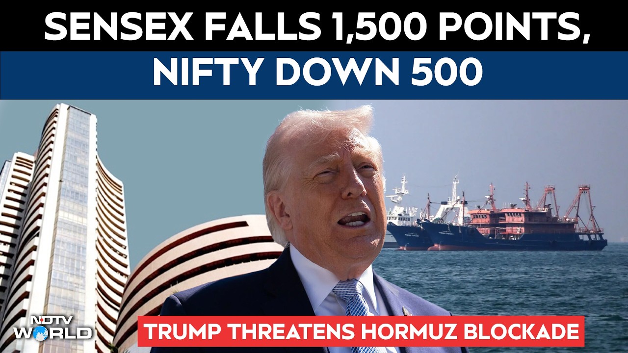 Stock Market News | Sensex Today: Sensex Drops 1,600 Points, Nifty Down 400 As Oil Prices Hit $102