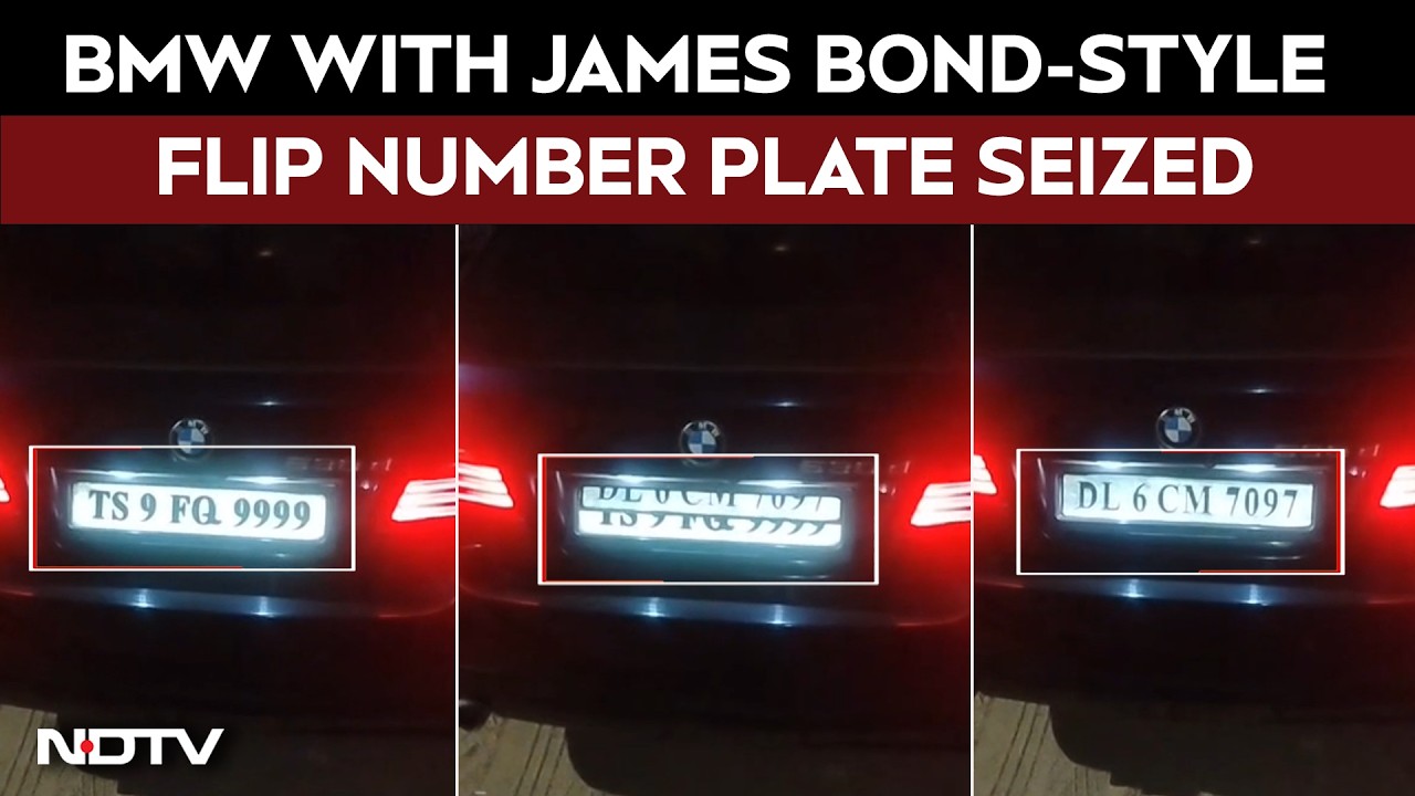 BMW With Remote-Controlled Flip Number Plate While Drunk Driving Check In Hyderabad