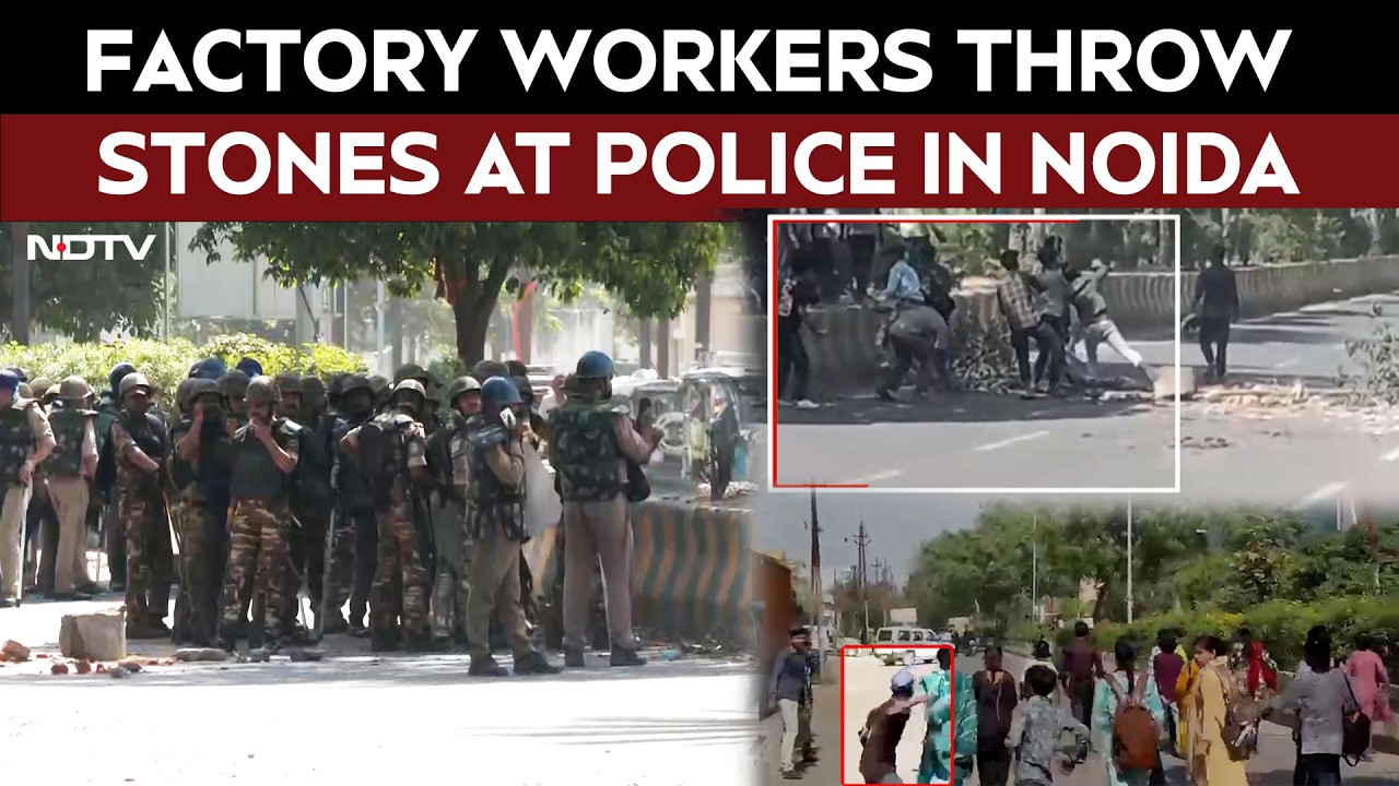 Noida Factory Workers Throw Stones At Cops, Day After Violent Protests