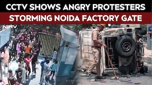 CCTV Shows The Moment Angry Protesters Stormed Into Noida Factory