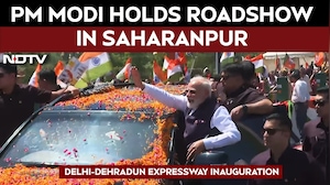 PM Modi Holds Roadshow In Saharanpur Ahead Of The Inauguration Of The Delhi-Dehradun Expressway
