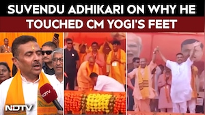 BJP's Suvendu Adhikari On Why He Touched CM Yogi Adityanath's Feet At Bengal Rally