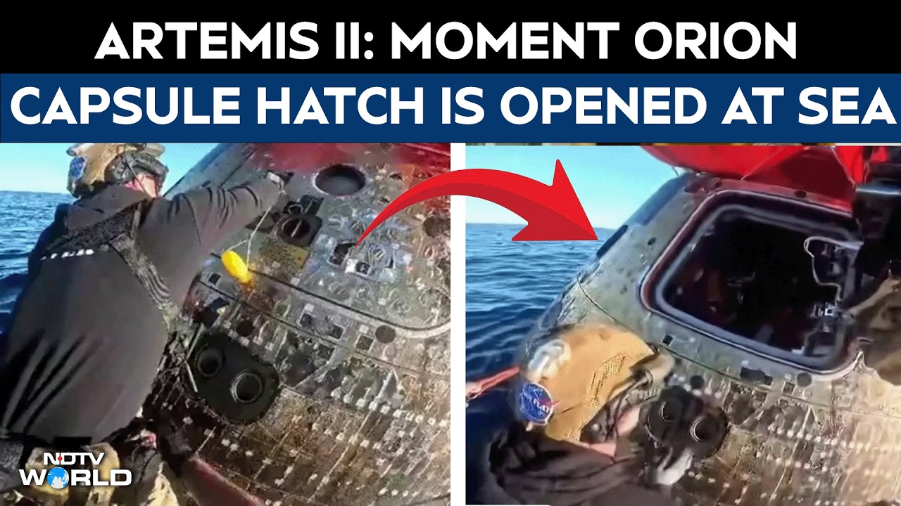 Artemis II Splashdown | Moment US Navy Divers Opened Artemis II Orion Capsule Hatch At Sea