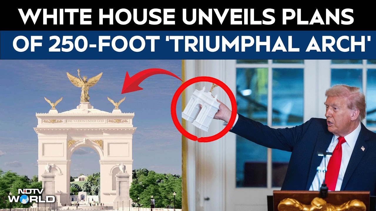 Trump Latest News | White House unveils plans for Trump's 250-foot 'Triumphal Arch'