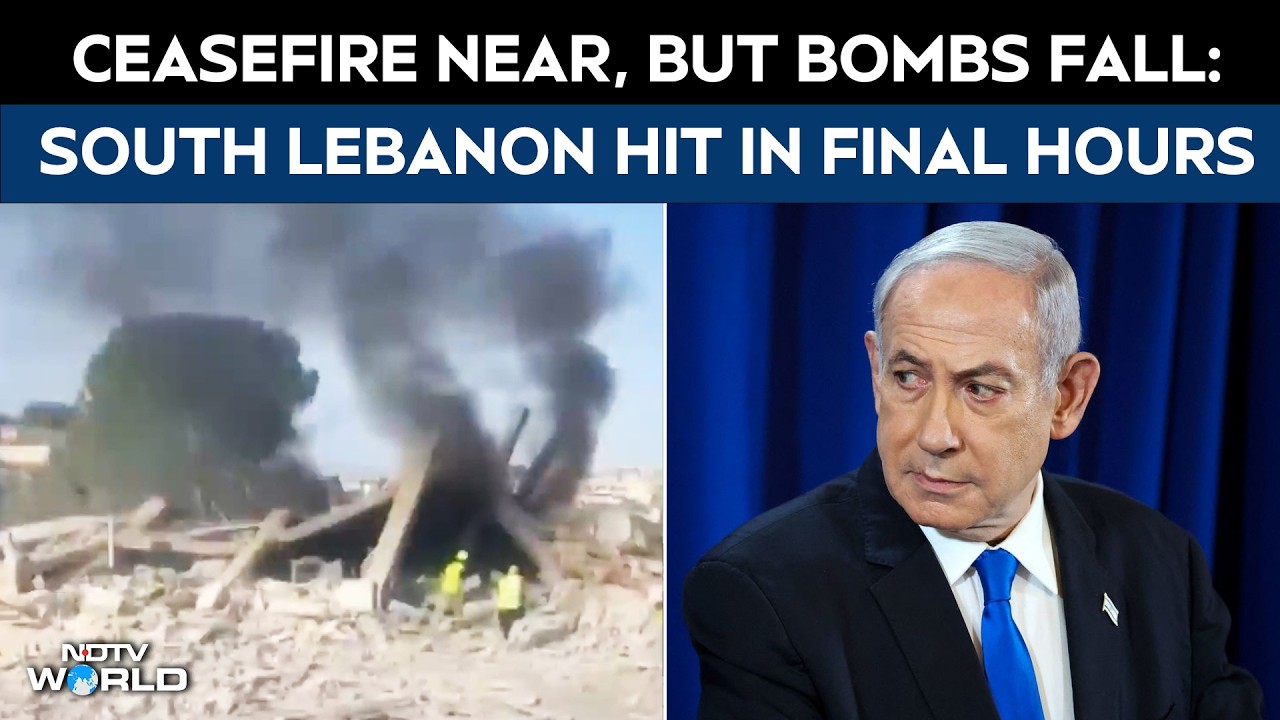 Lebanon News | Hours Before Ceasefire, Israeli Strikes Flatten Homes In South Lebanon