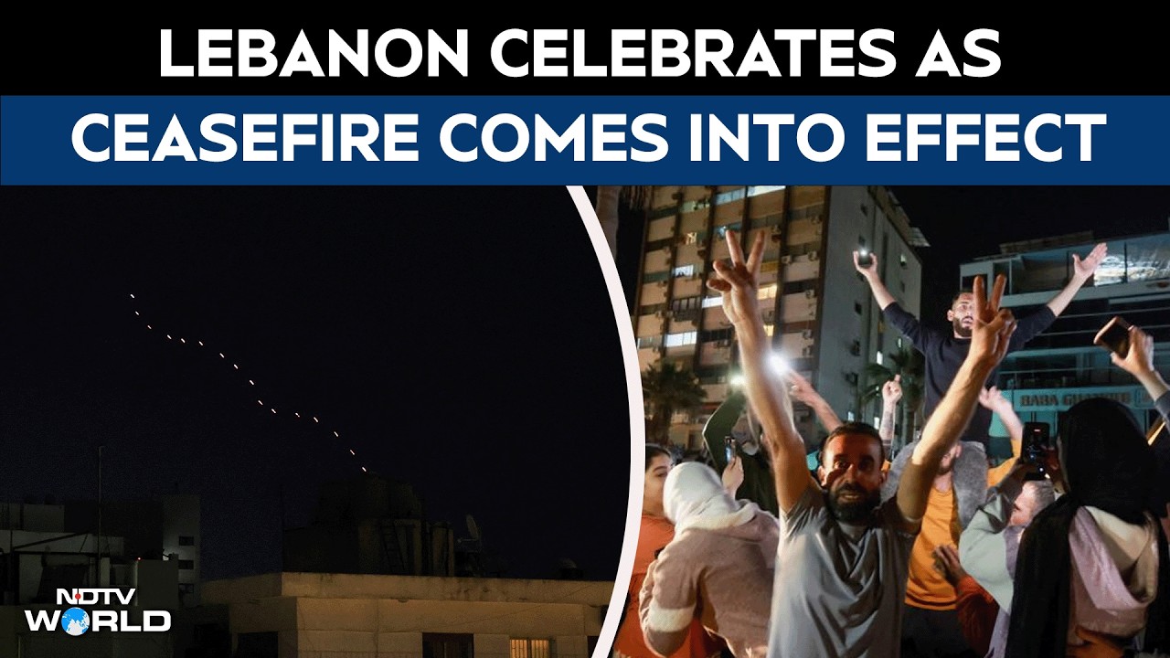 Lebanon-Israel Ceasefire | Beirut Celebrates With Fireworks As 10-Day Ceasefire Comes Into Effect