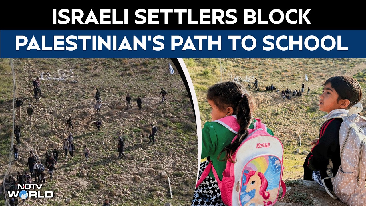 Gaza War | Israeli Settlers Block Palestinian Children's Path To School With Wire & Tear Gas