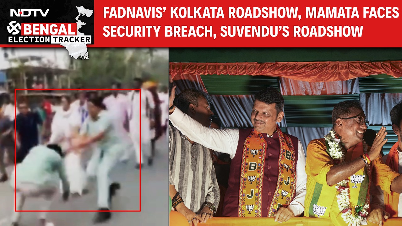 West Bengal Elections 2026: Campaign Heats Up, Fadnavis Targets TMC, Mamata Faces Security Breach