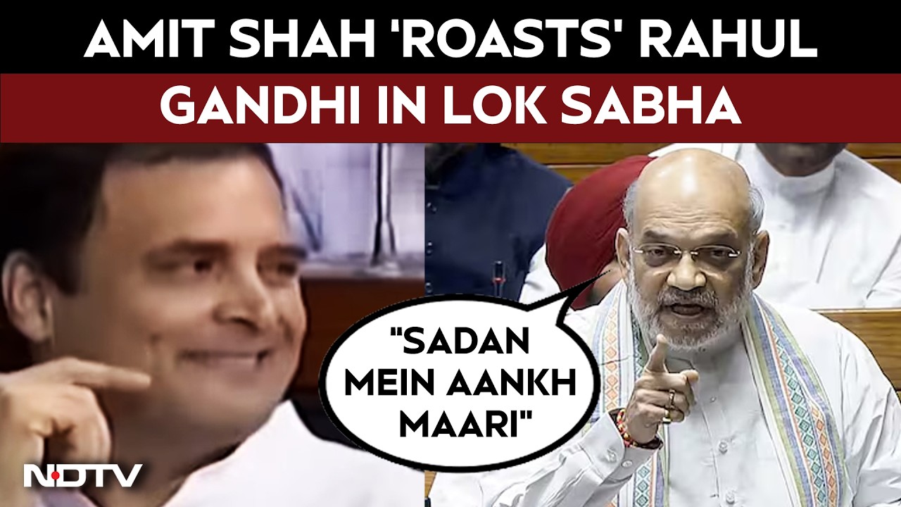 "Flying Kiss Kardete Hai": Amit Shah Takes Dig At Rahul Gandhi In Lok Sabha