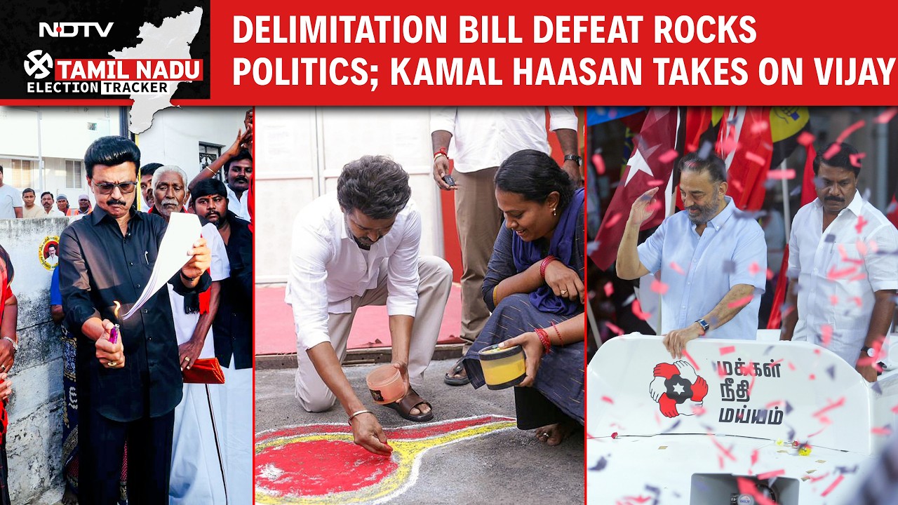 Tamil Nadu Elections | Delimitation Bill Defeat; Stalin's 'Trailer Dig'; Kamal Takes On Vijay