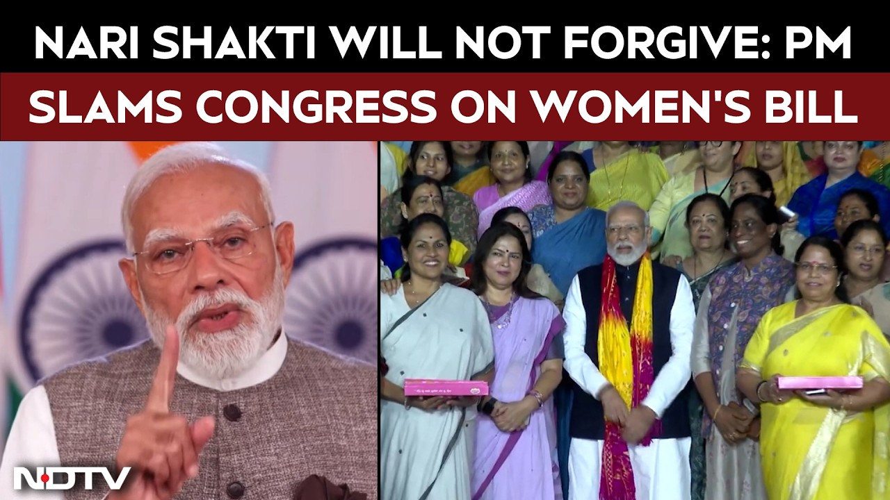 PM Modi Slams Congress Over Women’s Quota Bill, Says ‘Nari Shakti Will Not Forgive’