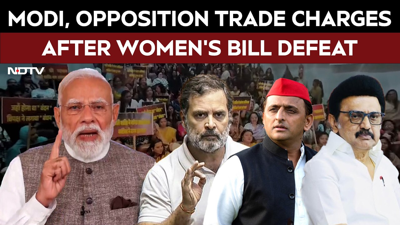 PM Modi, Opposition Exchange Blame After Women's Bill Defeat