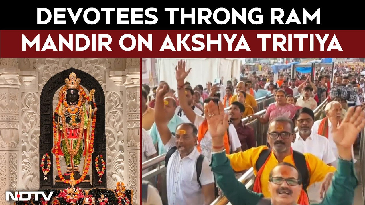 Devotees Throng Ram Temple In Ayodhya For Ramlalla Darshan On Akshaya Tritiya