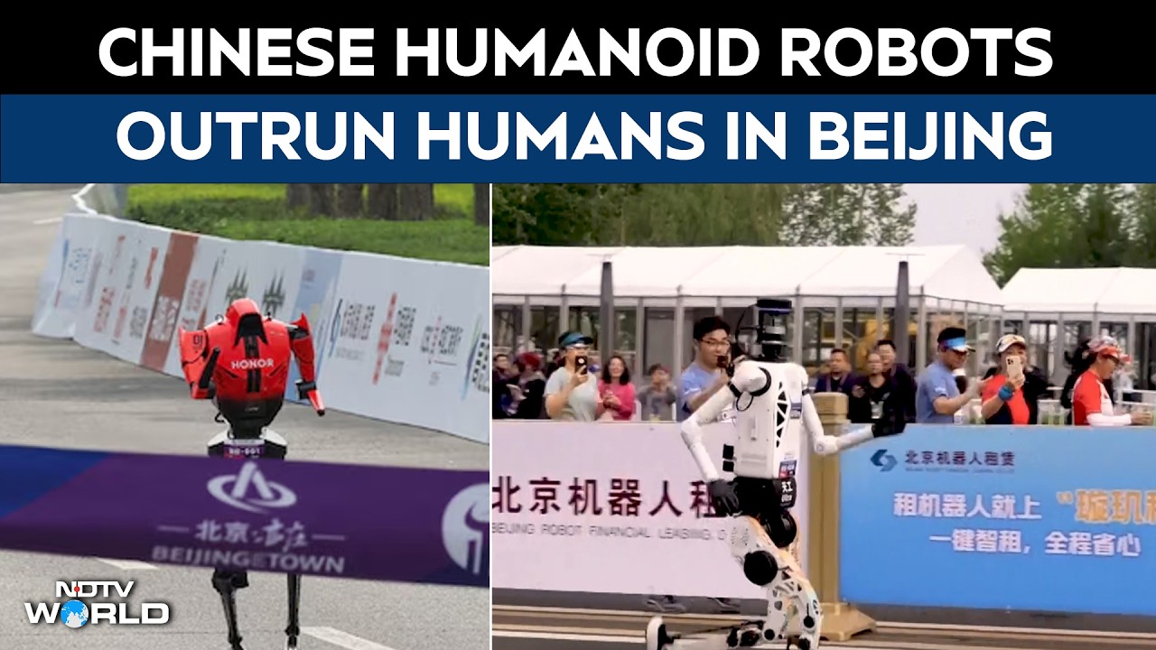 China News | In A First, Chinese Humanoid Robots Outrun Humans In Beijing Half-Marathon