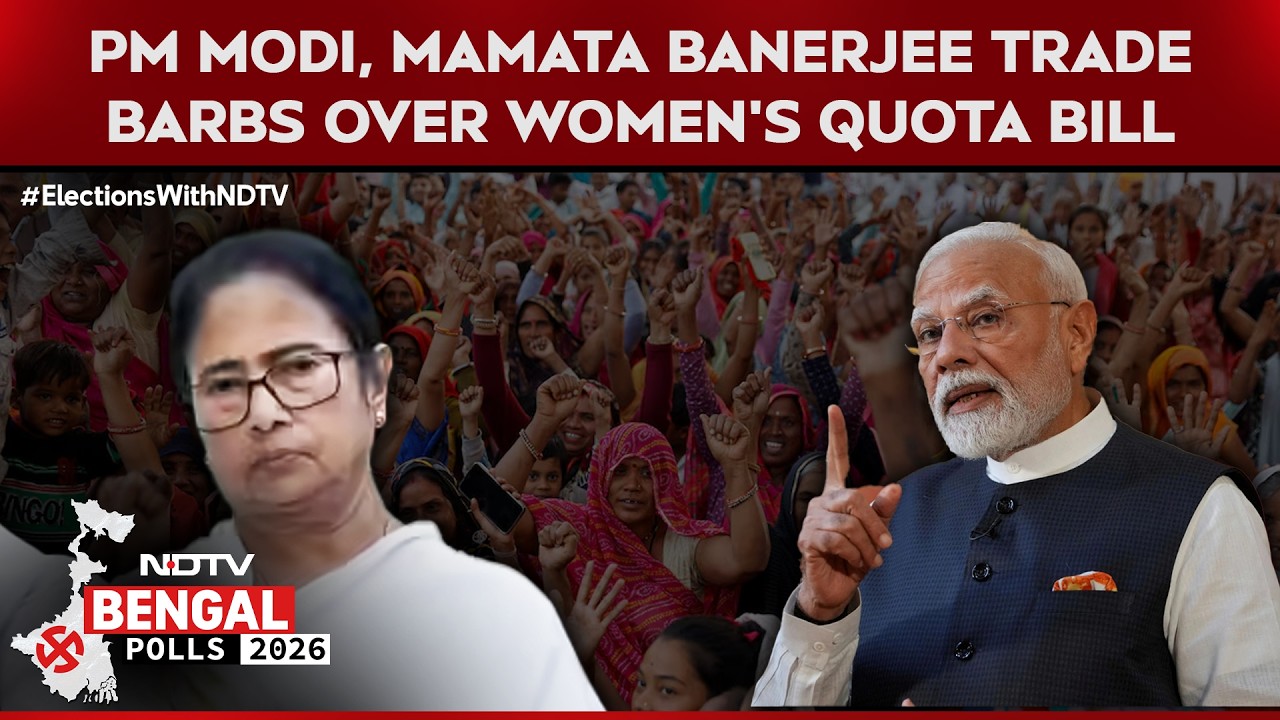 Bengal Polls: PM Modi Targets TMC Over Women's Reservation Bill, Mamata Banerjee Hits Back