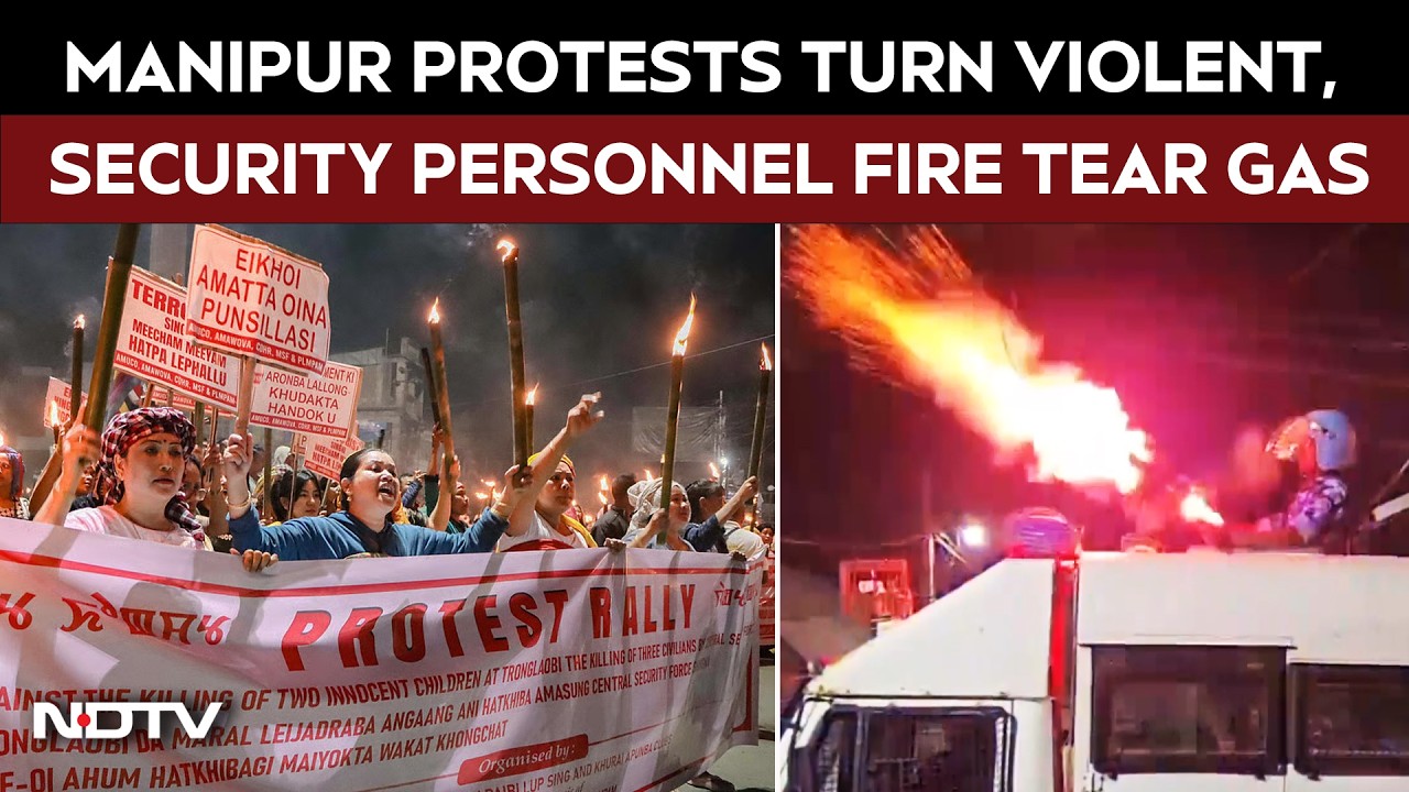 Protest In Manipur Turn Violent, Security Personnel Uses Tear Gas
