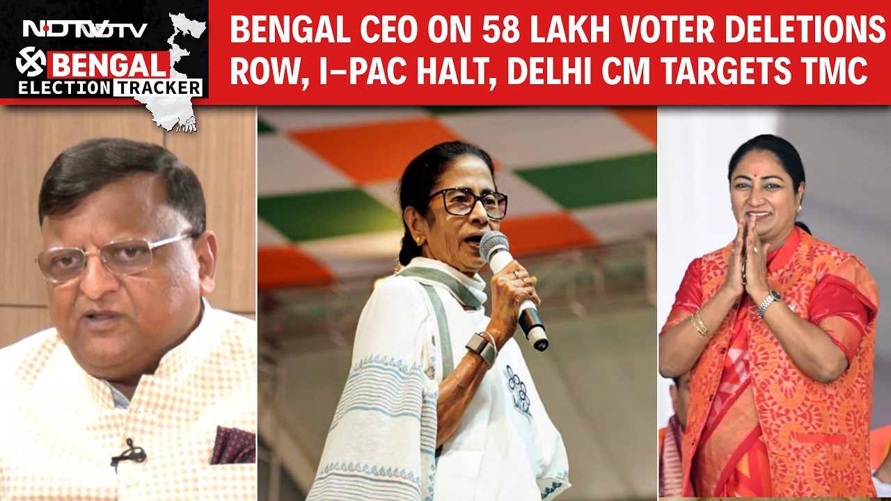 West Bengal Polls 2026: Bengal CEO On 58 Lakh Voter Deletions Row, I-PAC Halt, Delhi CM Targets TMC