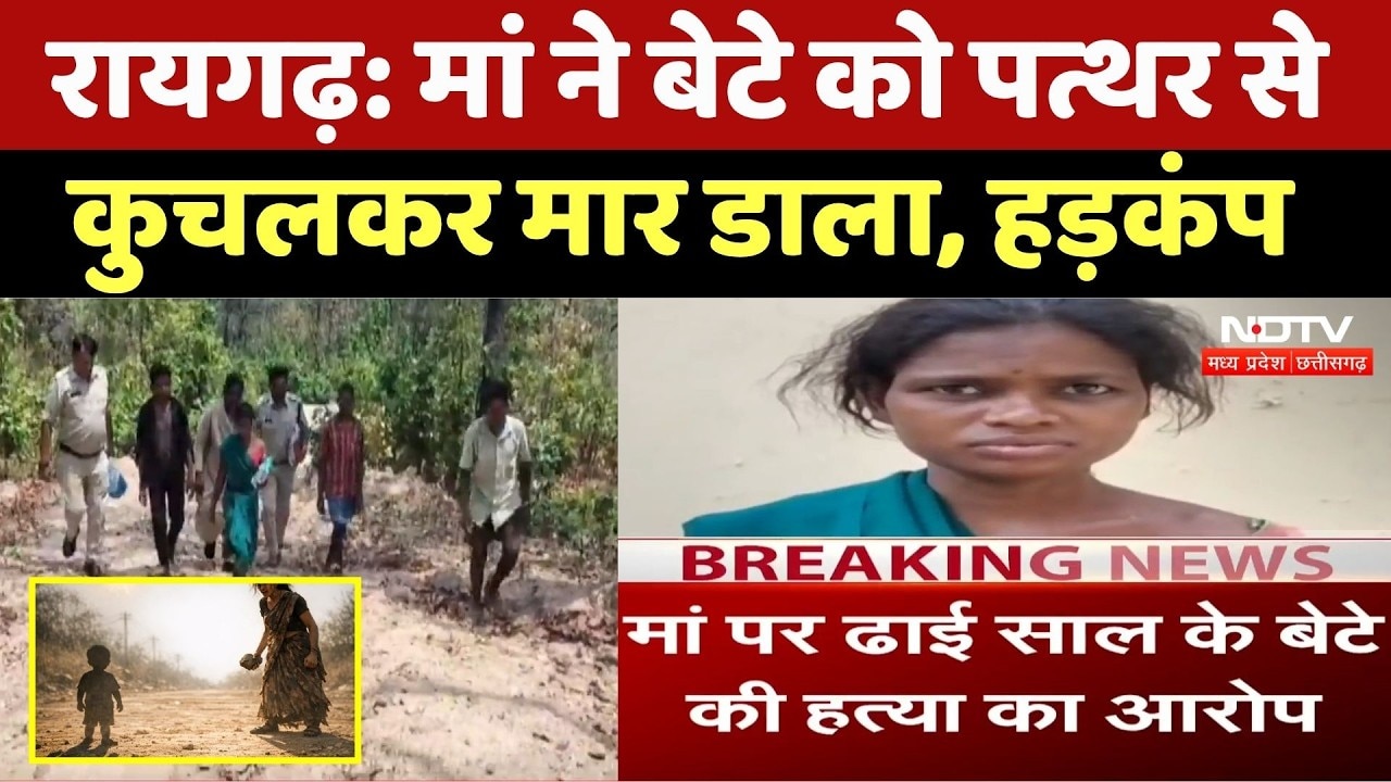 Mother Killed Son: मां ने बेटे को पत्थर से कुचलकर मार डाला, गोद में लेने को कहा। Top News । Raigarh
