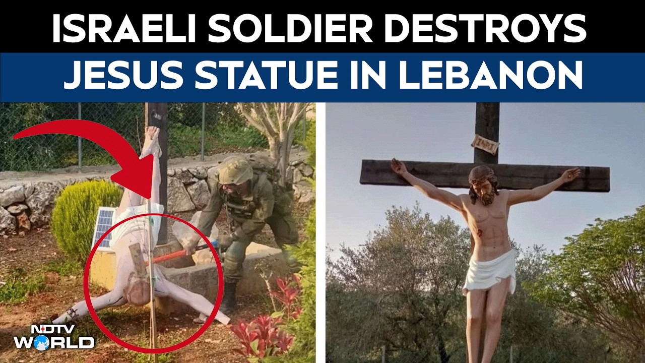 Lebanon War | Image Of Israeli Soldier Destroying Jesus Christ Statue In Lebanon Sparks Outrage