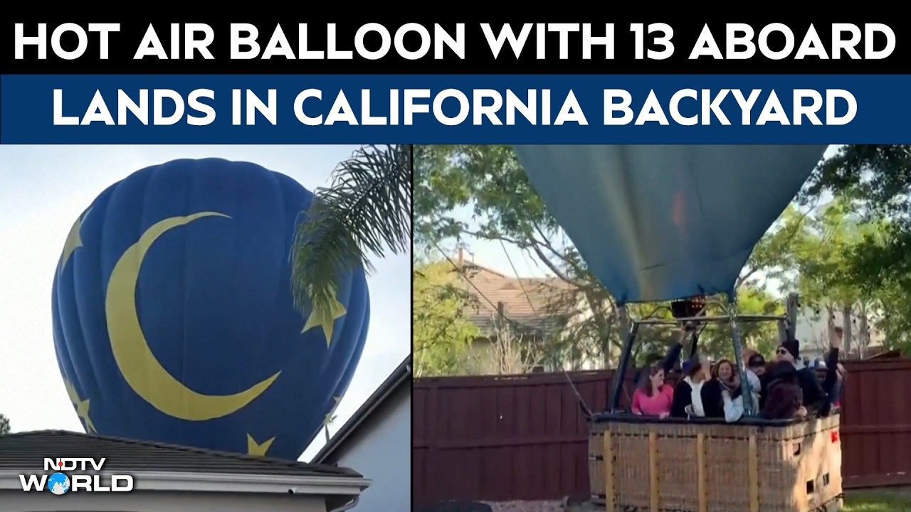 California | Hot Air Balloon With 13 Aboard Makes Emergency Landing In California Backyard