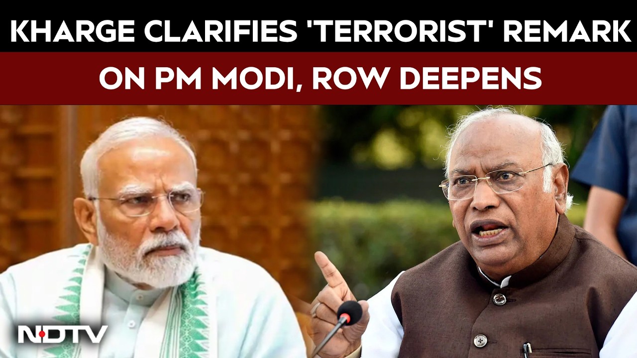 PM Modi News | Mallikarjun Kharge Calls PM Modi "A Terrorist", Then Clarifies